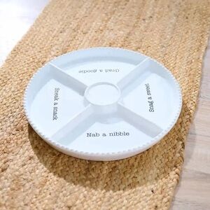 NWT Mud Pie White Divided Serving Platter